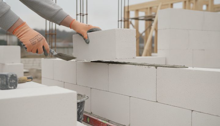 Мурування стіни з газобетонних блоків